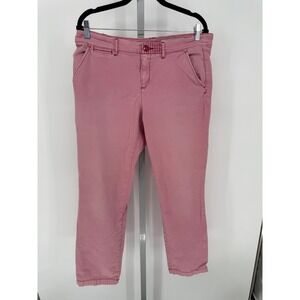Hyphen Pilcro and the Letterpress Pink Slim‎ Fit Cropped Pants Women's Size 31